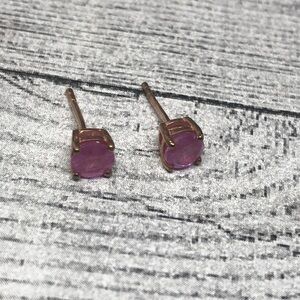 STS Gold over sterling silver 925 gemstone post/stud earrings no backs